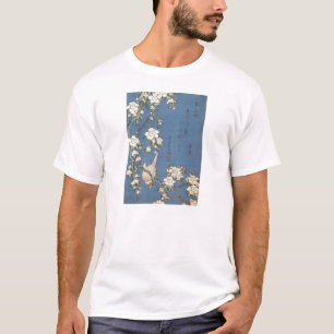Weeping Cherry and Bullfinch, Hokusai, 1834 T-Shirt