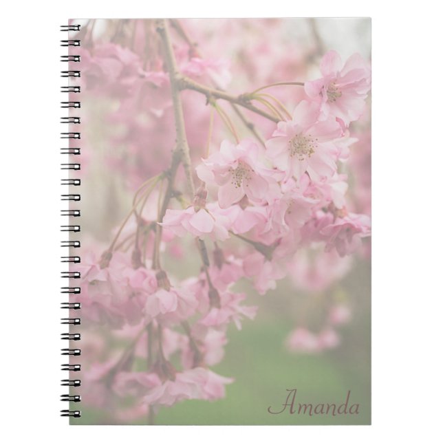 Weeping Cherry Blossoms (faded) Notebook (Front)