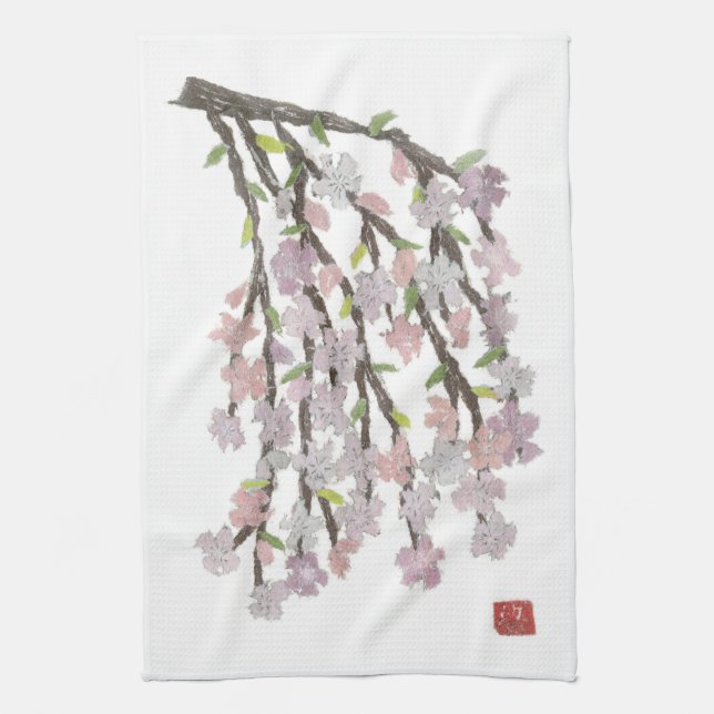 Weeping Cherry Kitchen Towels (Vertical)