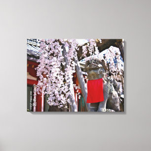 Weeping cherry tree ("Nara Ichiban-Zakura") Canvas Print
