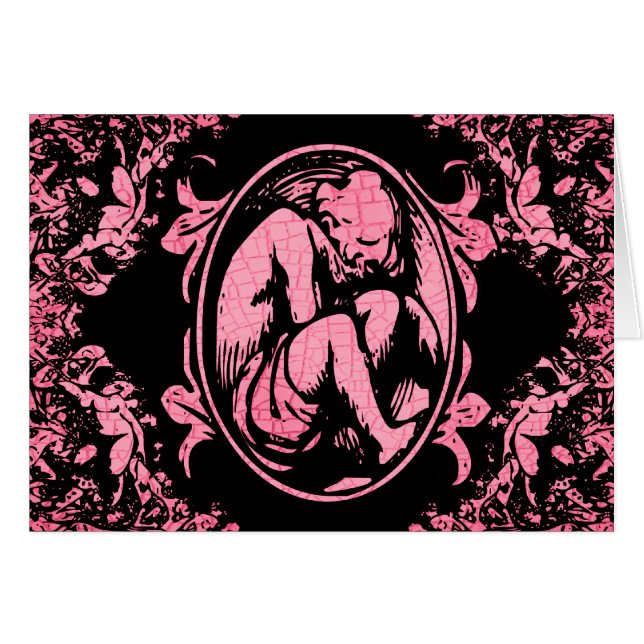 Weeping Cherub in Pink (Front Horizontal)