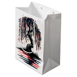 Weeping Fire White Background Medium Gift Bag
