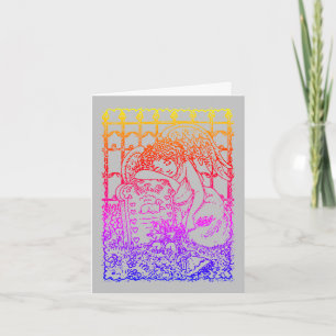 WEEPING GUARDIAN ANGEL, CEMETERY MOURNING SYMPATHY CARD