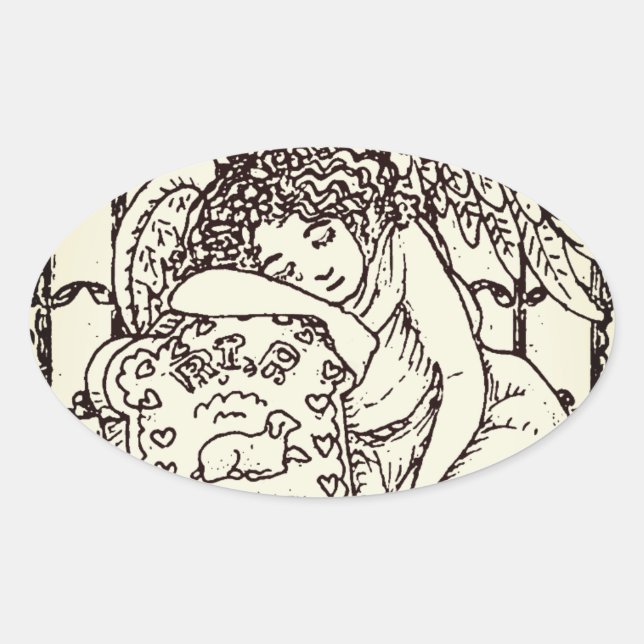 WEEPING GUARDIAN ANGEL CEMETERY STICKERS SHEET (Front)