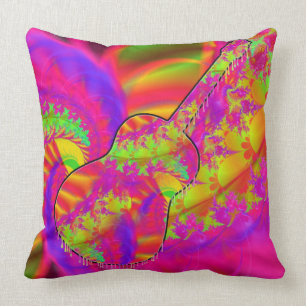 Weeping Guitar Throw Pillow