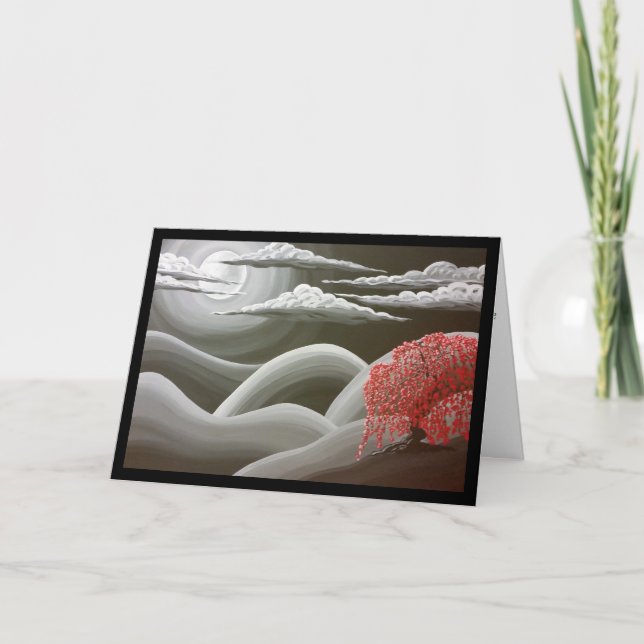 Weeping Red Tree- Song of Songs 4:11 Greeting Card (Front)