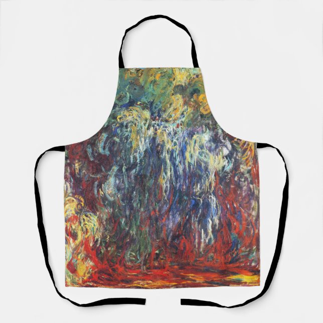 Weeping Willow at Giverny (by Claude Monet) Apron (Front)