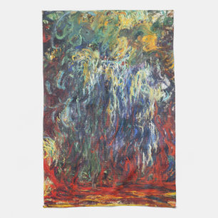 Weeping Willow at Giverny (by Claude Monet) Kitchen Towel