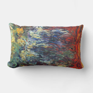 Weeping Willow at Giverny (by Claude Monet) Lumbar Pillow