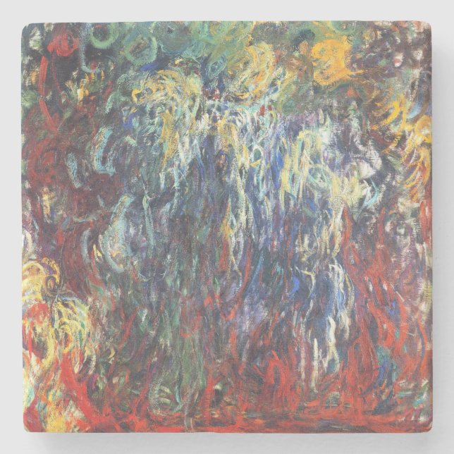 Weeping Willow at Giverny (by Claude Monet) Stone Coaster (Front)