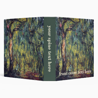 Weeping Willow by Claude Monet, Vintage Fine Art Binder