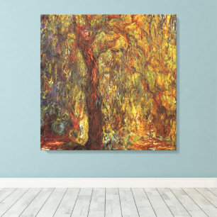 Weeping Willow by Claude Monet, Vintage Fine Art Canvas Print