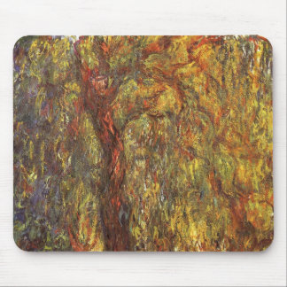 Weeping Willow by Claude Monet, Vintage Fine Art Mouse Pad