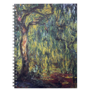 Weeping Willow by Claude Monet, Vintage Fine Art Notebook