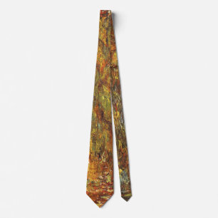 Weeping Willow by Claude Monet, Vintage Fine Art Tie