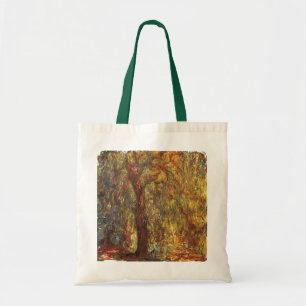 Weeping Willow by Claude Monet, Vintage Fine Art Tote Bag