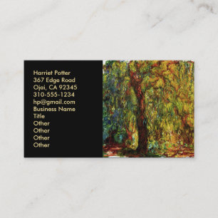 Weeping Willow Monet Fine Art Business Card