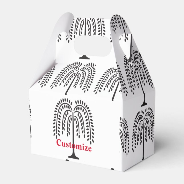Weeping Willow Silhouette Thunder_Cove Favor Box (Front Side)