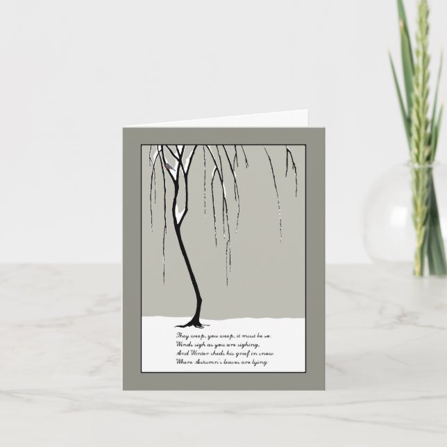 Weeping Willow Sympathy Card (Front)