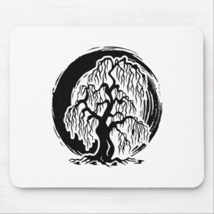 Weeping Willow Tree Meditation Yoga Buddha Buddhis Mouse Pad