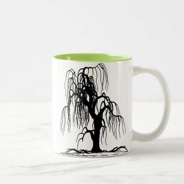 Weeping Willow Tree Two-Tone Coffee Mug (Right)