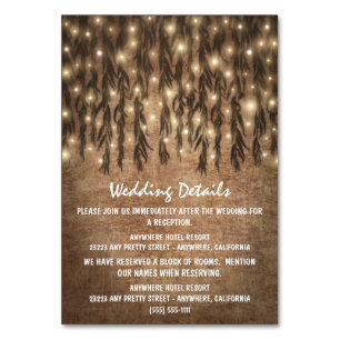 Weeping Willow Tree Vintage Wedding Insert Cards