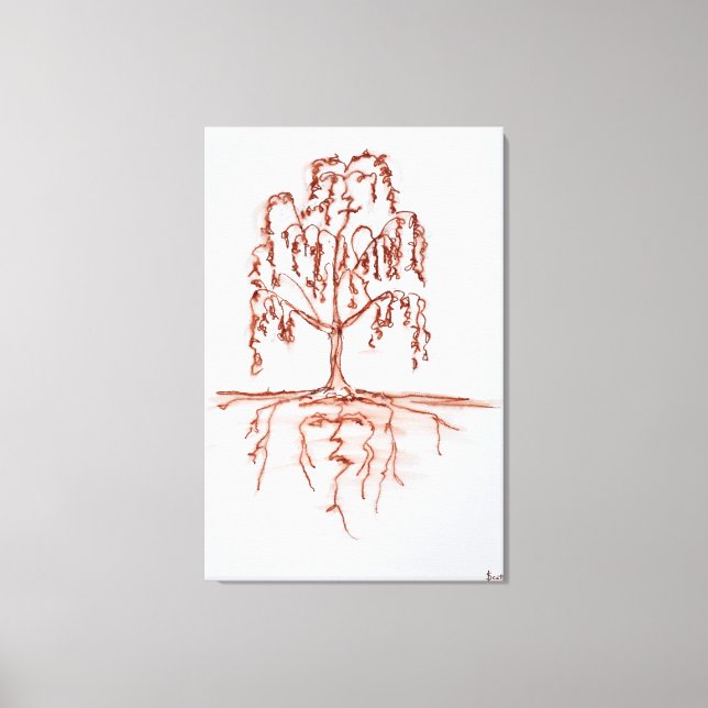 Weeping Willow with Heart & Soul Canvas Print (Front)