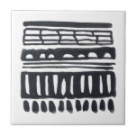 Weft I | Modern Black Watercolor Tile<br><div class="desc">Enjoy this fresh creative watercolor design on a product or wallart piece to enhance and add to the world around you. Artist: June Erica Vess</div>