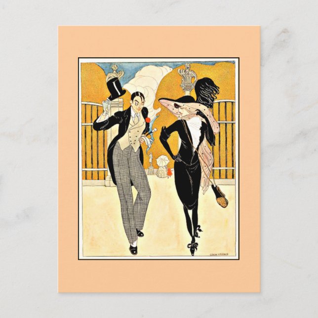 Wegener - An Elegant Couple, 1920s Postcard (Front)