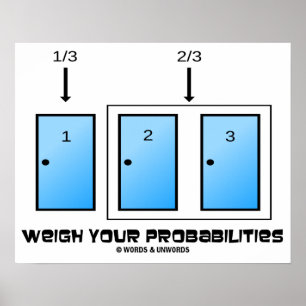 Weigh Your Probabilities Three Closed Doors Poster