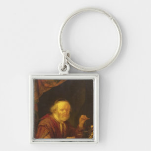 Weighing Gold Keychain