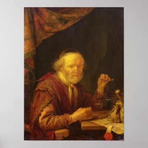 Weighing Gold Poster