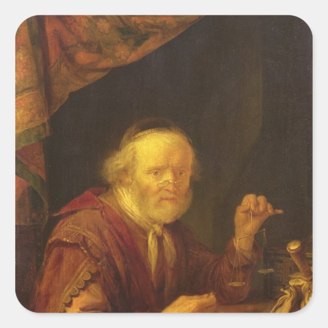 Weighing Gold Square Sticker (Front)