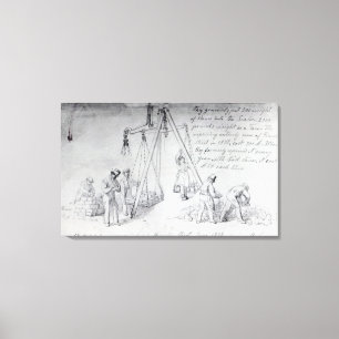 Weighing out stones on Francis Street, London Canvas Print