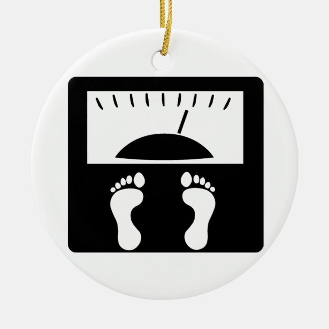 Weighing Scales Ceramic Ornament (Front)