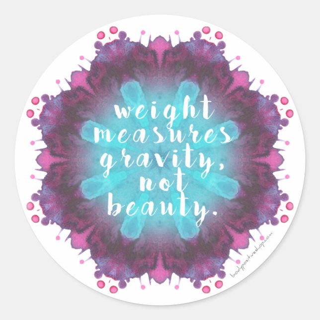 Weight Doesn't Measure Beauty Scale/Mirror Sticker (Front)
