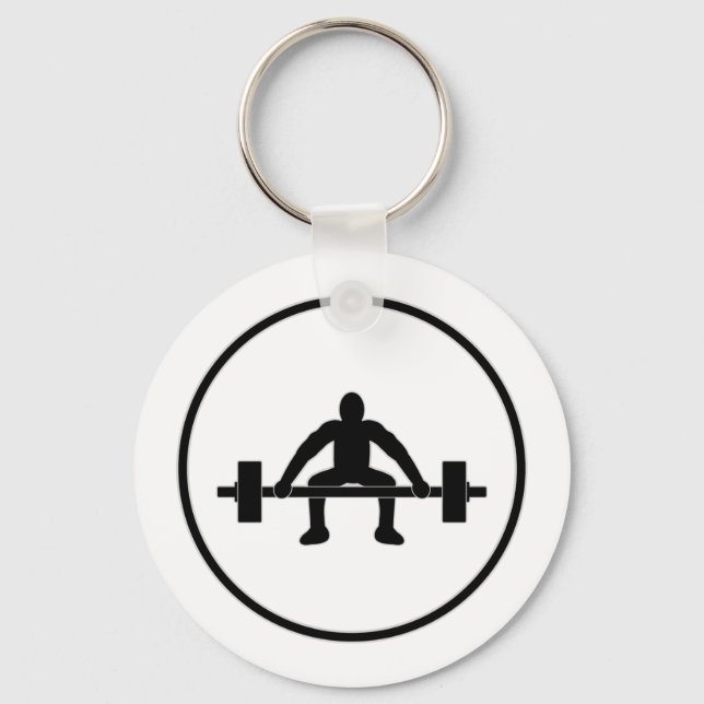 Weight Lift Sign Keychain (Front)