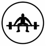 Weight Lift Sign Photo Sculpture Magnet<br><div class="desc">Person lifting a barbell from the floor.</div>