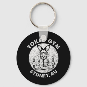 Weight Lift Yoked Gym Sydney Flex Muscle Kangaroo  Keychain
