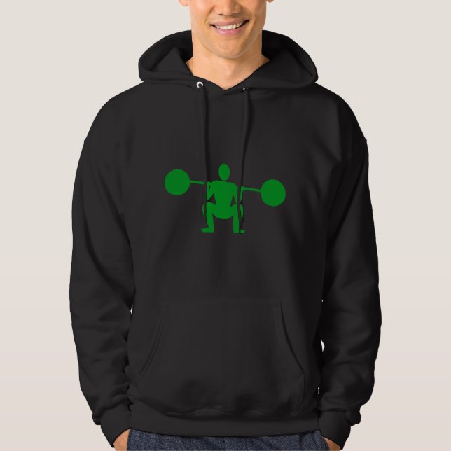 Weight Lifter 01 - Grass Green Hoodie (Front)
