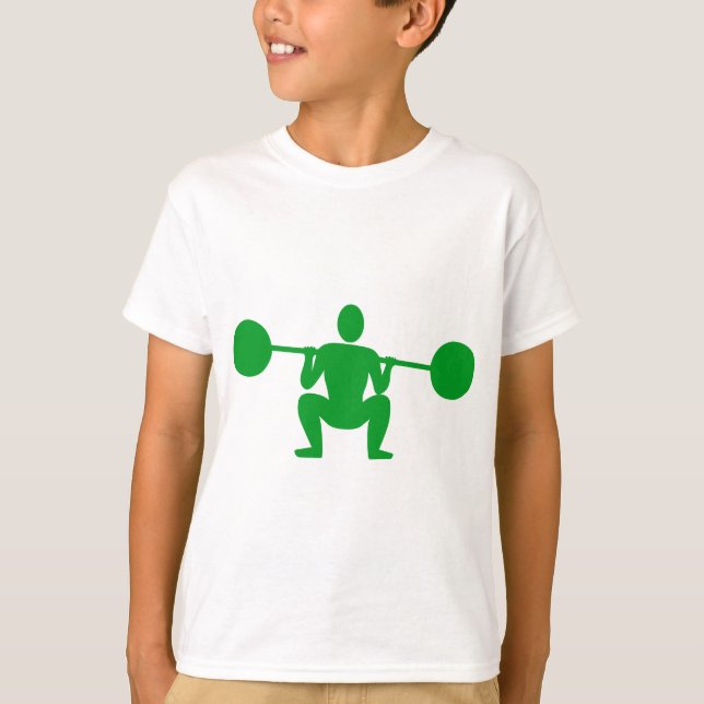 Weight Lifter 01 - Grass Green T-Shirt (Front)