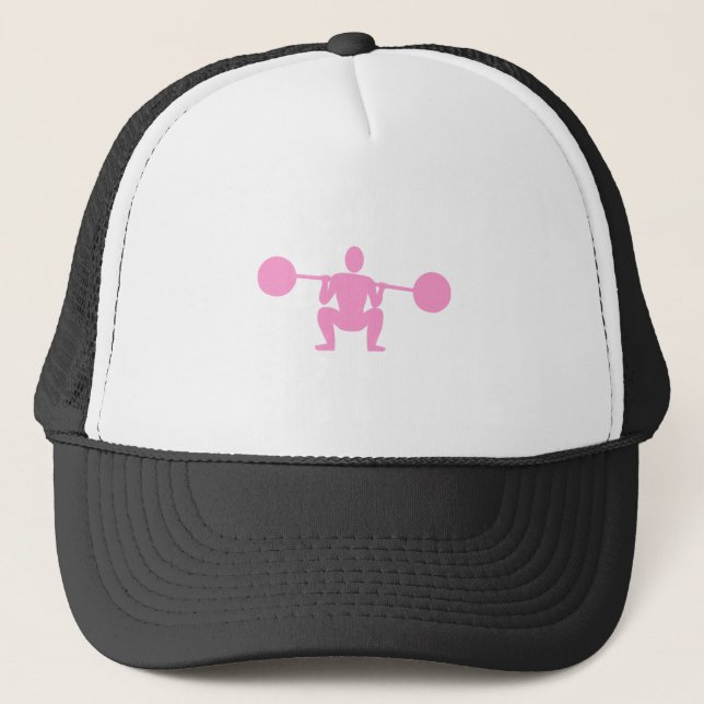 Weight Lifter 01 - Pink Trucker Hat (Front)