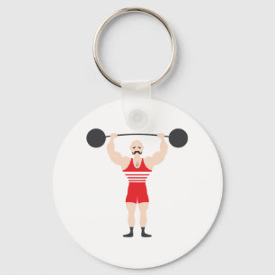 Weight Lifter Keychain