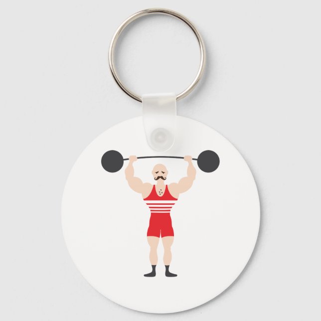 Weight Lifter Keychain (Front)