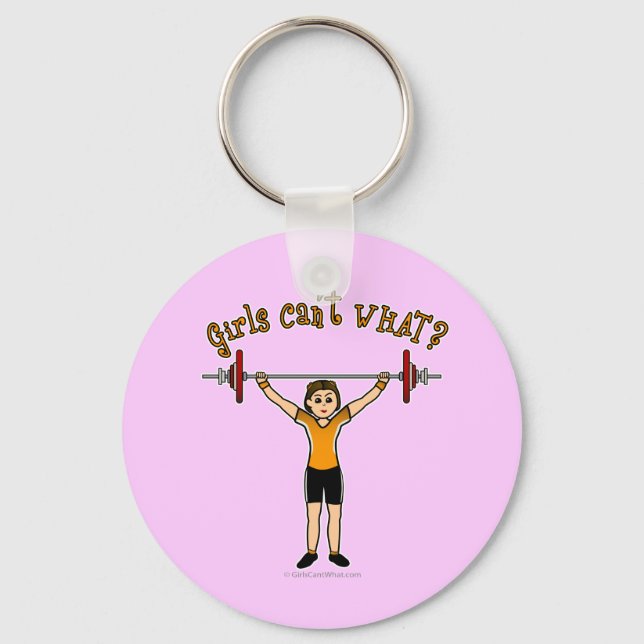 Weight Lifter (Light) Keychain (Front)