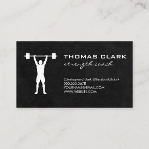 Weight Lifter Strength Coach Business Card