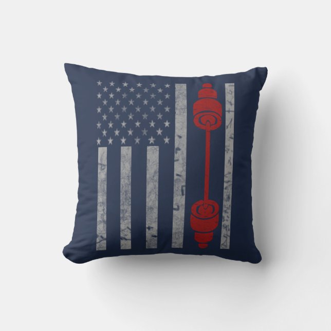WEIGHT LIFTER THROW PILLOW (Front)