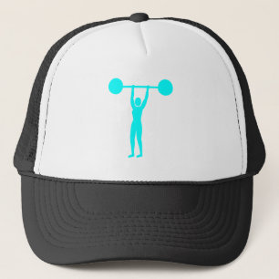 Weight Lifting 02 - Cyan Trucker Hat
