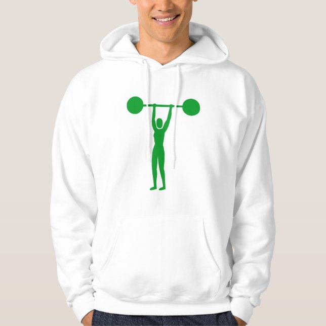 Weight Lifting 02 - Grass Green Hoodie (Front)