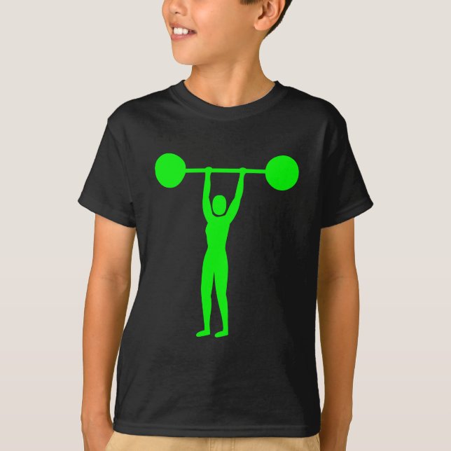 Weight Lifting 02 - Green T-Shirt (Front)